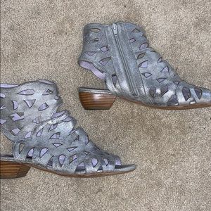 Silver Cutout sandals